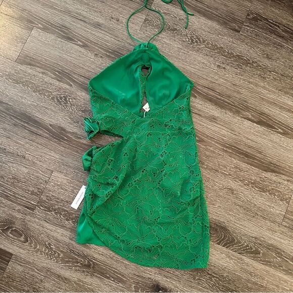 For Love and Lemons Casey Mini Dress in Green New - Picture 9 of 9